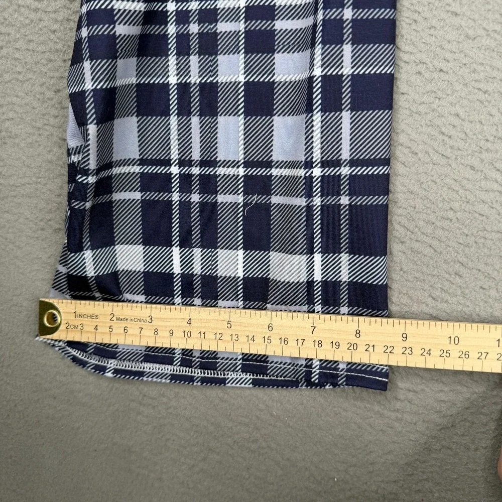 San Ramon Valley Thunderbirds Pants Mens XS Blue Football Plaid Sleep Drawstring